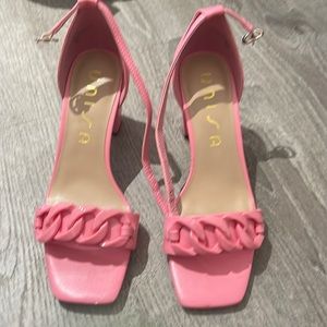 Pink heels worn once